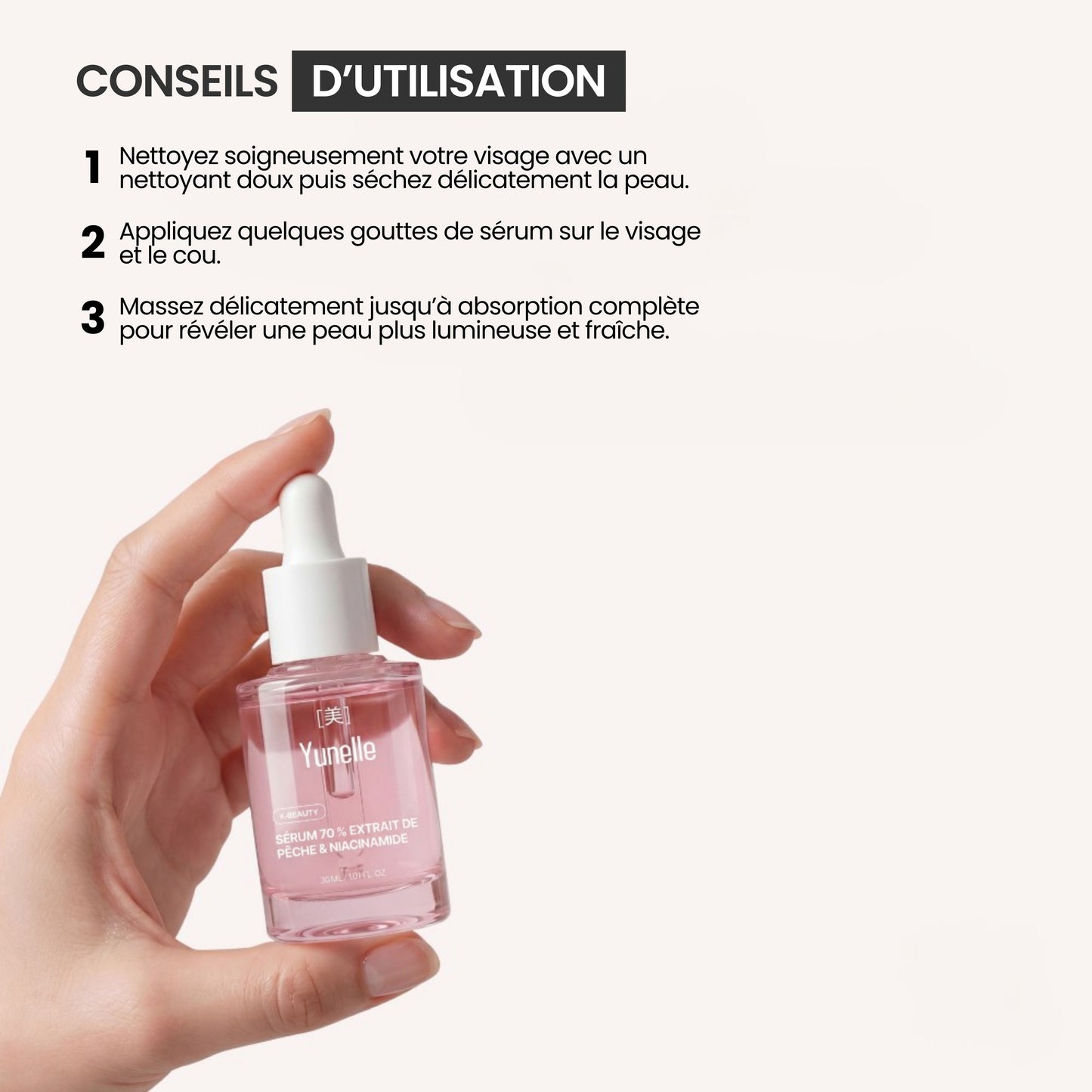 Sérum 70% Extrait de Pêche & Niacinamide