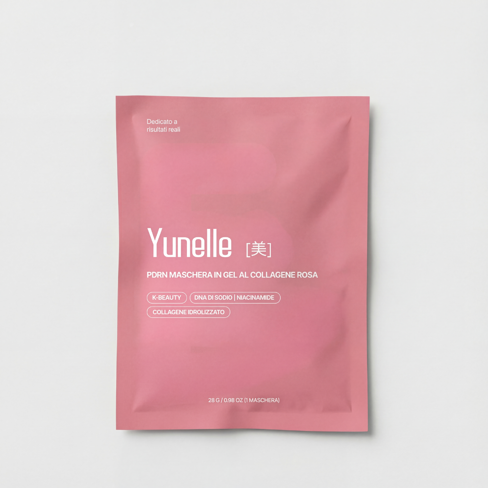 Maschera in gel al collagene rosa